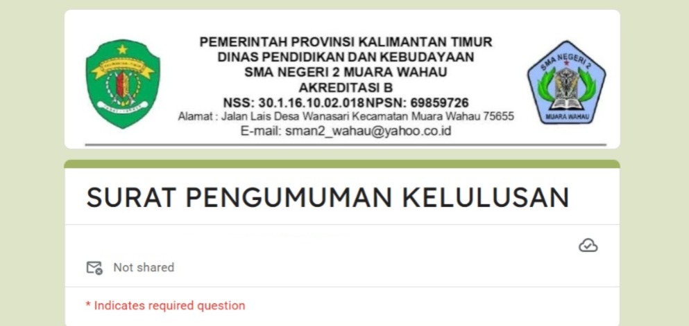 Pengumuman Kelulusan Kelas XII