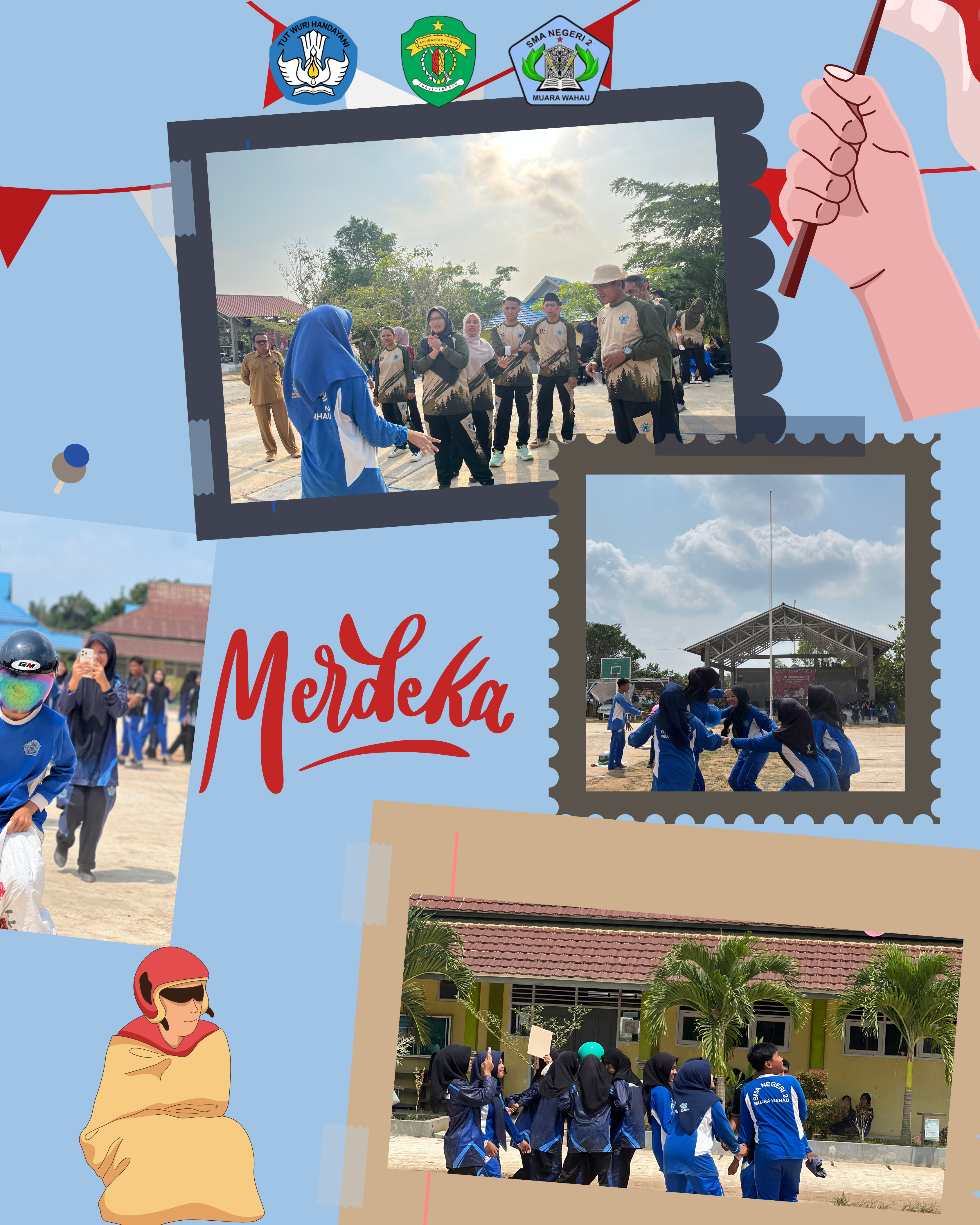 Lomba 17-an SMAN 2 Muara Wahau: Dari Guru Ikut Lomba Kerupuk Sampai Heboh Tarik Tambang